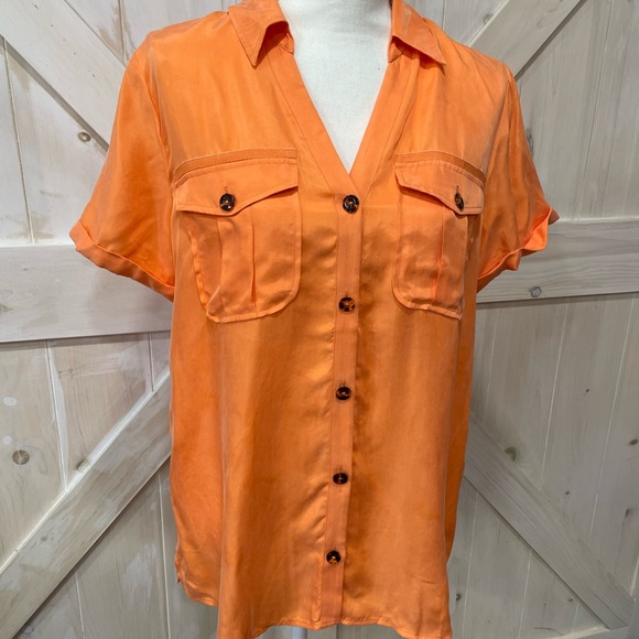 Soft Surroundings Lianas Shirt in Nectarine - Picture 4 of 6